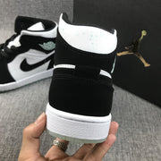 Air Jordan 1 Mid Sneakers Black White Mint BQ6931-103