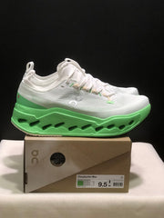 On Cloudsurfer Max White Green Running Shoes