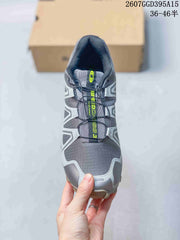 Salomon SPEEDCROSS 3 Trail Running Shoes Gray Lime 2607GGD395A15