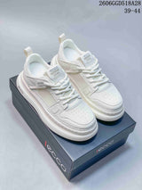 ECCO White Mesh Panel Platform Sneakers 518A28
