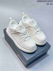 ECCO White Mesh Panel Platform Sneakers 518A28