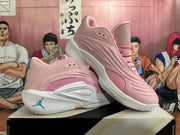 Jordan Luka 4 Basketball Shoes Pink and White