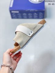 Birkenstock Boston Suede Sandals Beige 2607JXD295A15