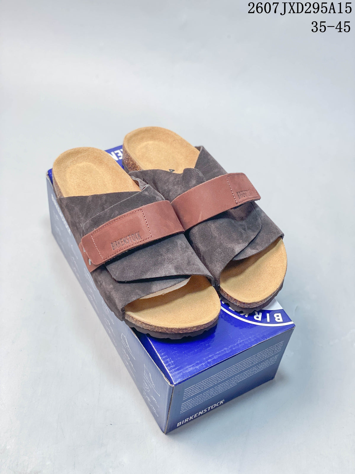 Birkenstock Boston Suede Shearling Sandals Brown