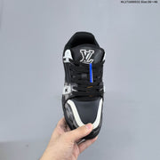 Louis Vuitton Black and Gray Checkerboard Low-Top Sneakers