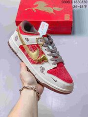 Nike SB Dunk Low Year of the Horse Red and Cream Sneakers