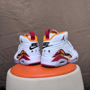 Jordan 6 Retro White and Red High-Top Sneakers