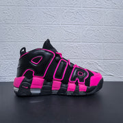 Nike Air More Uptempo Black and Pink Sneakers