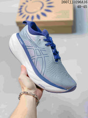 ASICS GEL-Nimbus 25 Women’s Running Sneakers Gray Blue