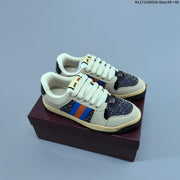 Gucci Screener Distressed Low-Top Sneakers