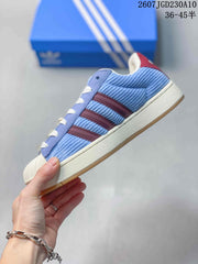 Adidas Superstar II Sneakers Blue and Burgundy