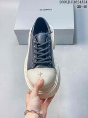 SMFK Future Ripple Platform Low-Top Sneakers, Black and Ivory