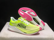 HOKA Rocket X 3 Running Shoes in Neon Yellow and Pink