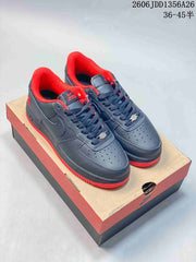 Nike Air Force 1 '07 Low Sneakers in Charcoal and Red