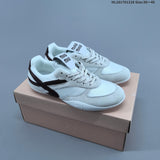 Miu Miu Women's White and Gray Lace-Up Sneakers
