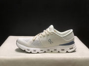 On Cloud X 4 Ivory and Blue Sneakers