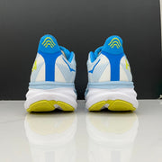HOKA Clifton 9 Running Shoes, Pale Blue and Lime
