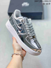 Nike Air Force 1 '07 Low Metallic Silver Sneakers