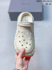 Balenciaga Tire Clog Sandals Off-White Orange 2607JJD514A14