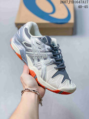 ASICS GEL-RESOLUTION 5 Tennis Shoes White Grey Orange