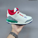 Air Jordan 3 Retro Chalk Track Red White Blue Sneakers