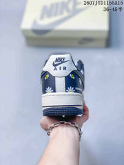 Nike Air Force 1 Low Sneakers Navy Floral White 2607JYD1155A15