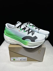 On Cloudboom Max Running Shoes, White and Green