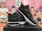 Jordan Black and Gold High-Top Basketball Sneakers