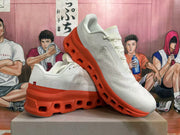 On Running Shoes in White and Orange