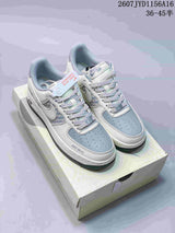 Nike Air Force 1 '07 Low Grey Blue Graphic Sneakers