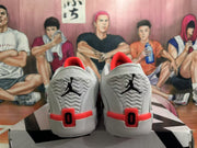 Jordan White Black Red Basketball Sneakers