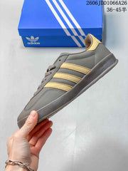 Adidas Originals Gazelle Indoor Sneakers Gray Gold JQ8386