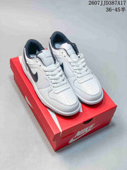 Nike Big Nike Low Lux Sneakers White and Black JD387A17
