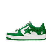 BAPE STA Low Sneakers in Green and White 1H70-191-001