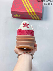 Adidas Gazelle Bold Red Platform Sneakers