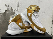 Nike Zoom 2K5 White and Metallic Gold Basketball Shoes