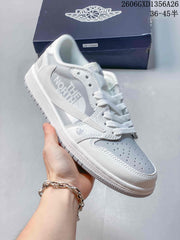 Jordan Low-Top Sneakers in White and Light Grey