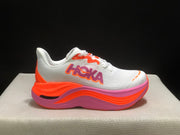HOKA Skyward X Running Shoes – White, Orange & Pink