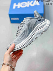 Hoka Clifton 10 Gray Lavender Running Sneakers 711390OWE