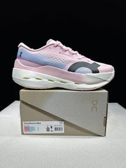 On Cloudboom Max Running Shoes in Pink and Blue
