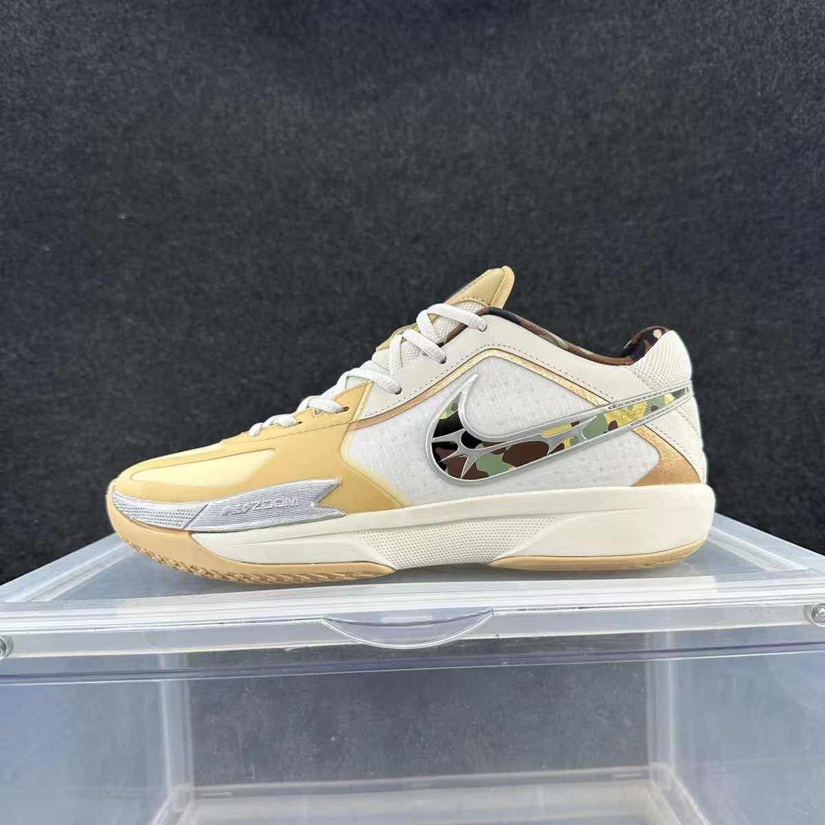 Nike Zoom Basketball Shoes in White and Yellow
