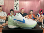 Nike Basketball Shoes in White, Blue and Sage Green