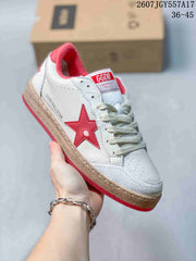 Golden Goose Ball Star White Red Low-Top Sneakers 2607TGY557A17