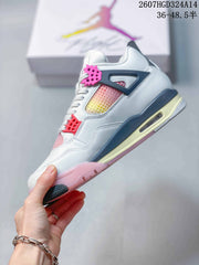 Jordan Air Jordan 4 Retro Comic Sneakers White Black Pink