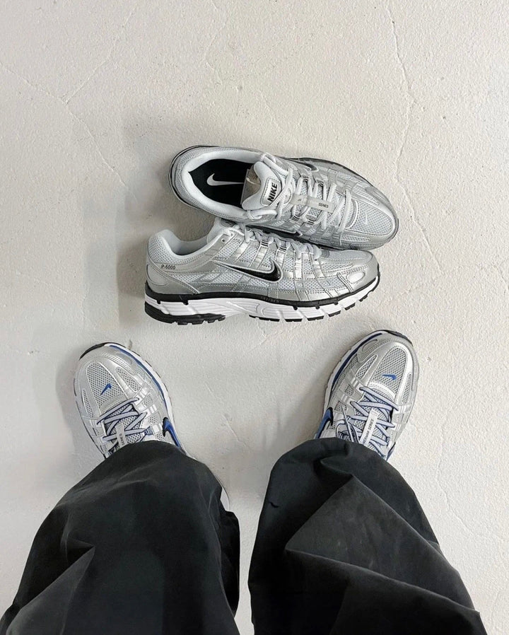 Nike P-6000 Silver Retro-Style Sneakers FD9876-101
