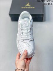 Nike Air Jordan 1 Low White Sneakers 2607JDD295A15