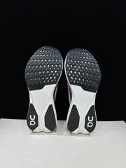 On Cloudboom Strike LS White Purple Running Shoes