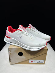 On Cloudnova Form 2 White and Red Sneakers