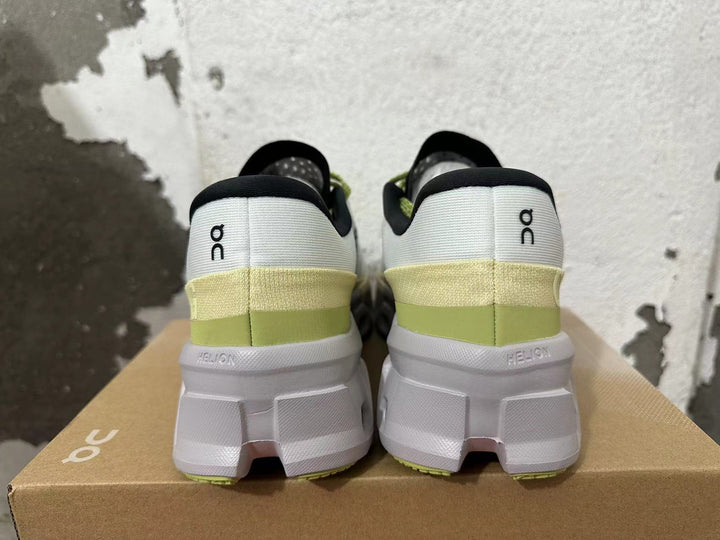 On Running Cloudmonster 2 Sneakers, White and Lime