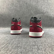 Air Jordan 1 Mid Chicago Starfish Sneakers, Red and Black